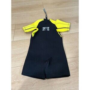 Body Glove Shorty Wetsuit for Kids Size C1 - Black & Neon Yellow